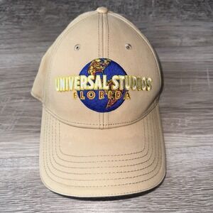UNIVERSAL STUDIOS Orlando Florida Vacation hat beige adjustable strap cap